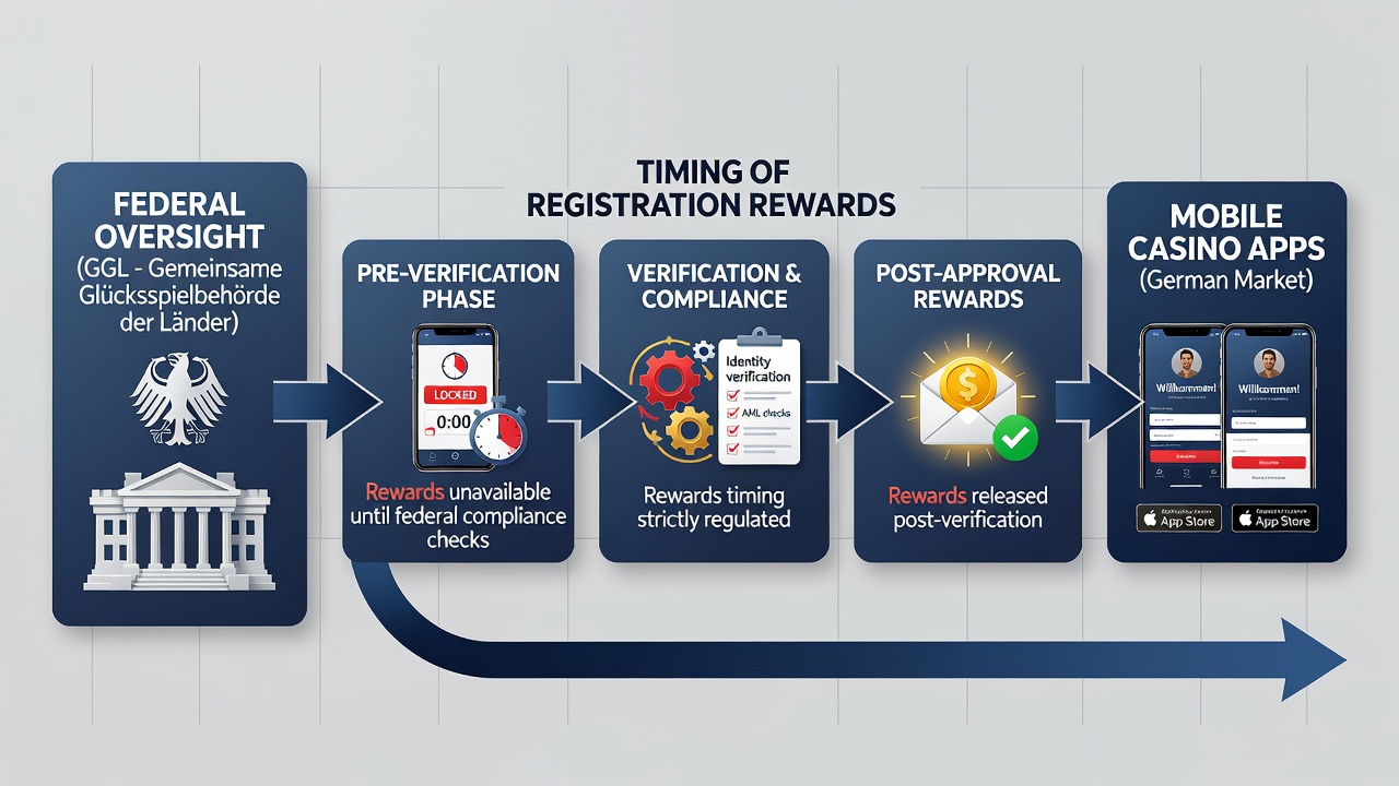Mobile Casino-Apps und Timing von Registrierungsrewards unter föderaler Aufsicht