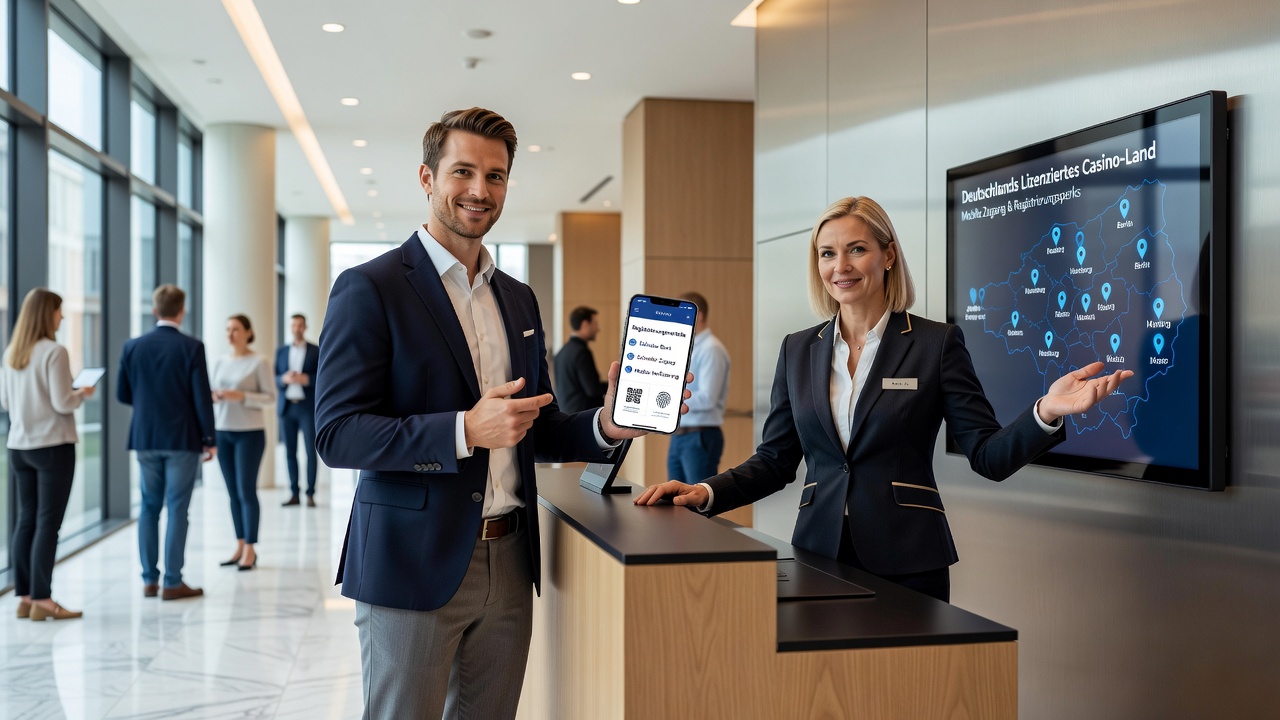Mobile Casino-Schnittstelle mit Registrierungsbonus-Anzeige und Verifizierungsablauf